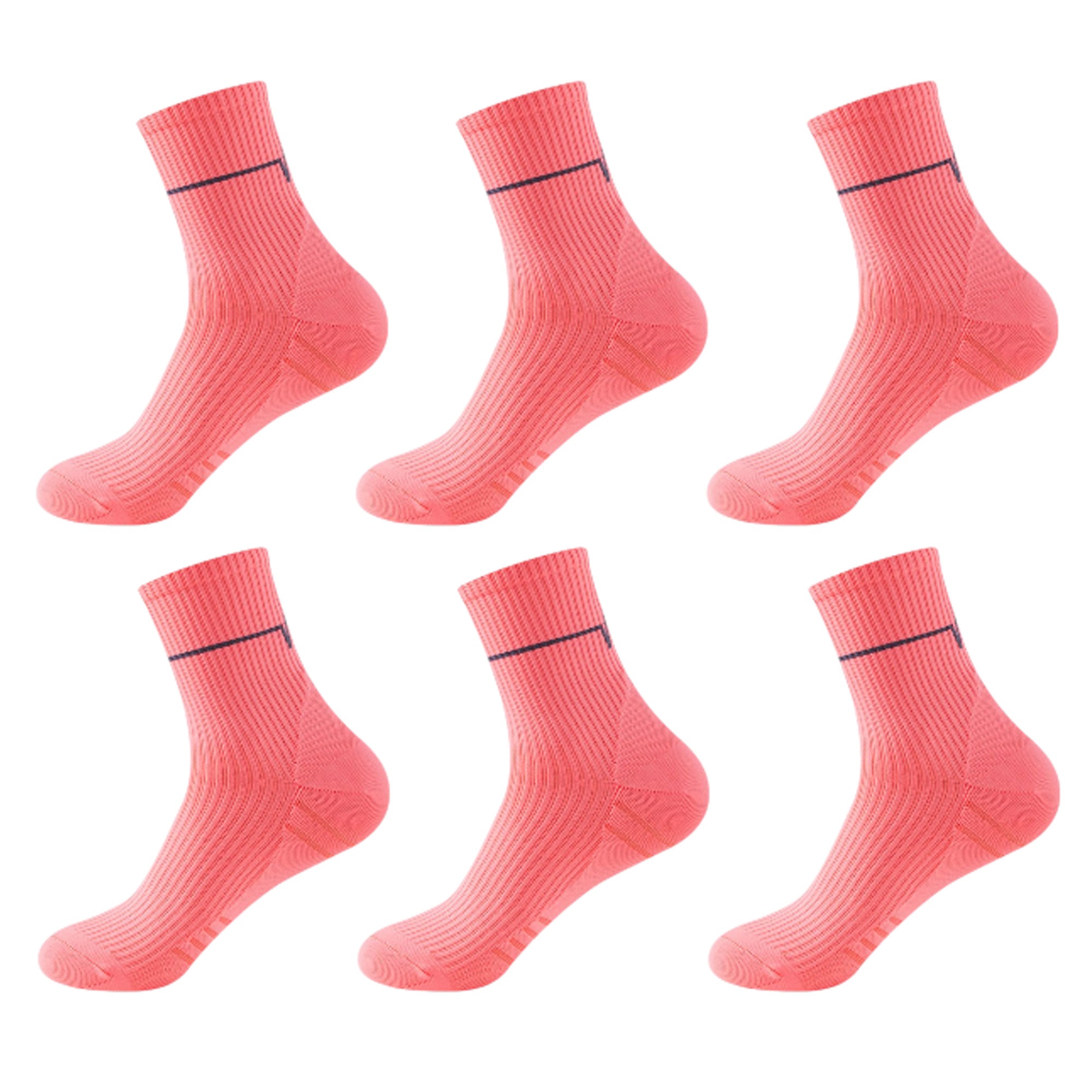 Anna-Kaci Women's 6pk Professional Athletic Socks - Ankle-Length Sports Socks with Elastic Cuff & Reinforced Design for Running & Gym