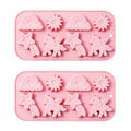 Anna-Kaci 2-Piece Rainbow and Unicorn Silicone Baking Mold Set Nonstick Flexible Candy Dessert Mold
