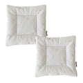 Anna-Kaci 2-PC Square Fabric Cup Coaster with Soft Padded Design and Subtle Heart Embroidery