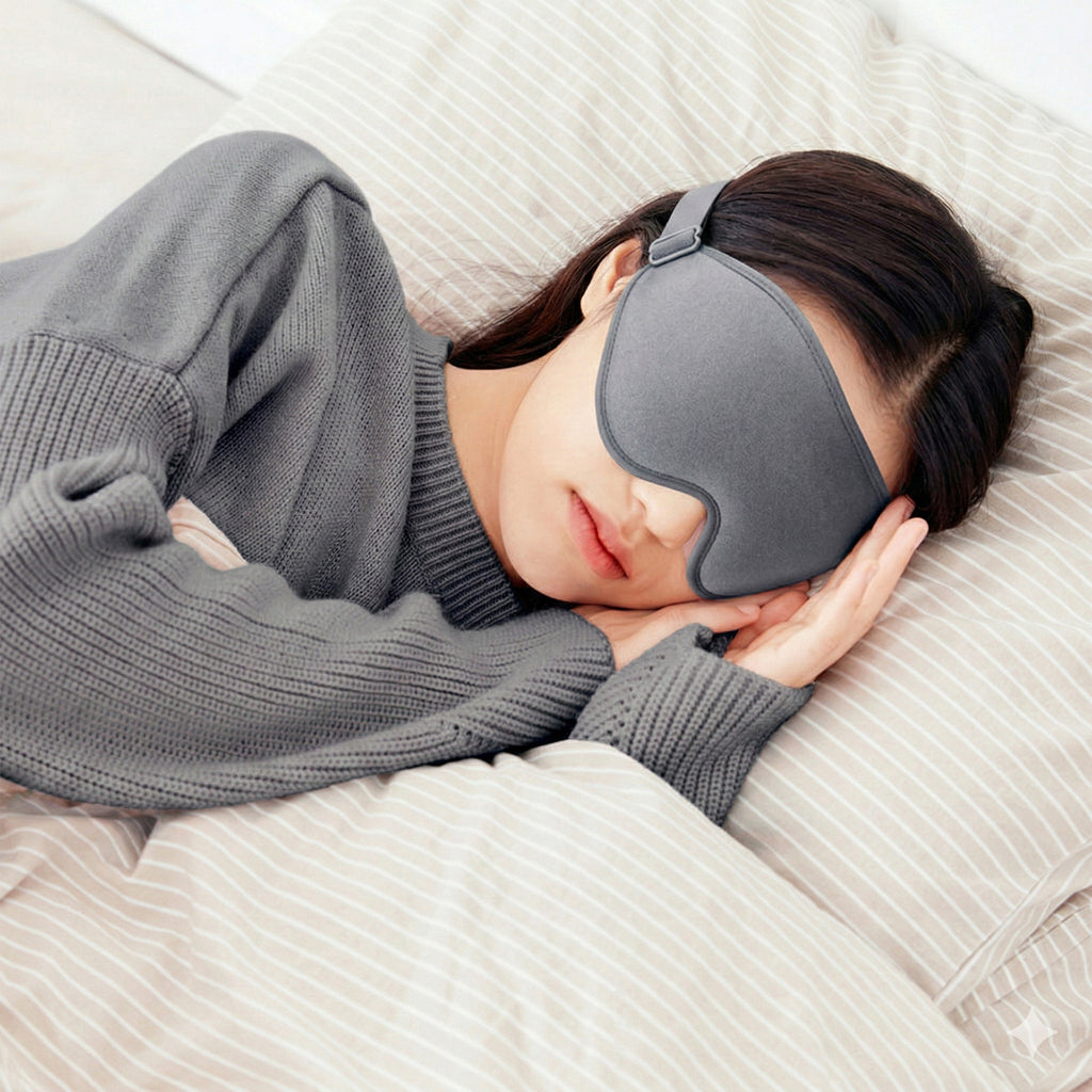 Anna-Kaci 3D Contoured Sleep Eye Mask with Memory Foam Padding Adjustable Strap and Full Light Blocking