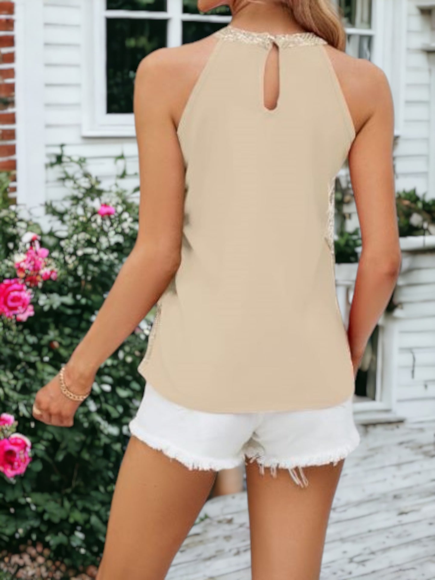 Sequin Camisole Party Vest Shirt