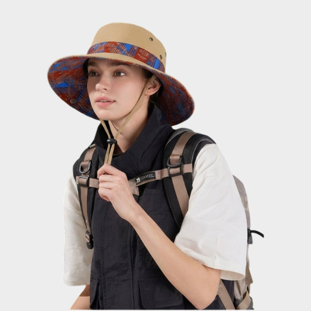 Anna-Kaci Women's Wide Brim Outdoor Sun Hat Adjustable Chin Strap Breathable Lightweight Hiking Fishing Hat