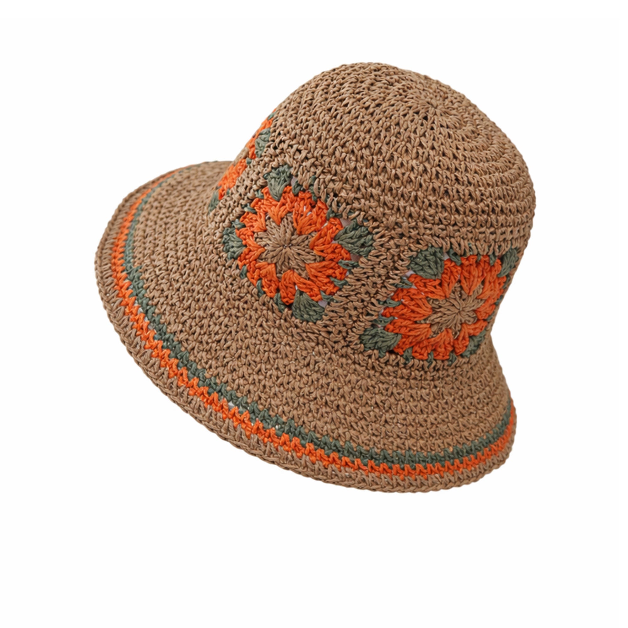 Anna-Kaci Women Bucket Hat Wide Brim Crochet Pattern Lightweight Casual Sun Hat