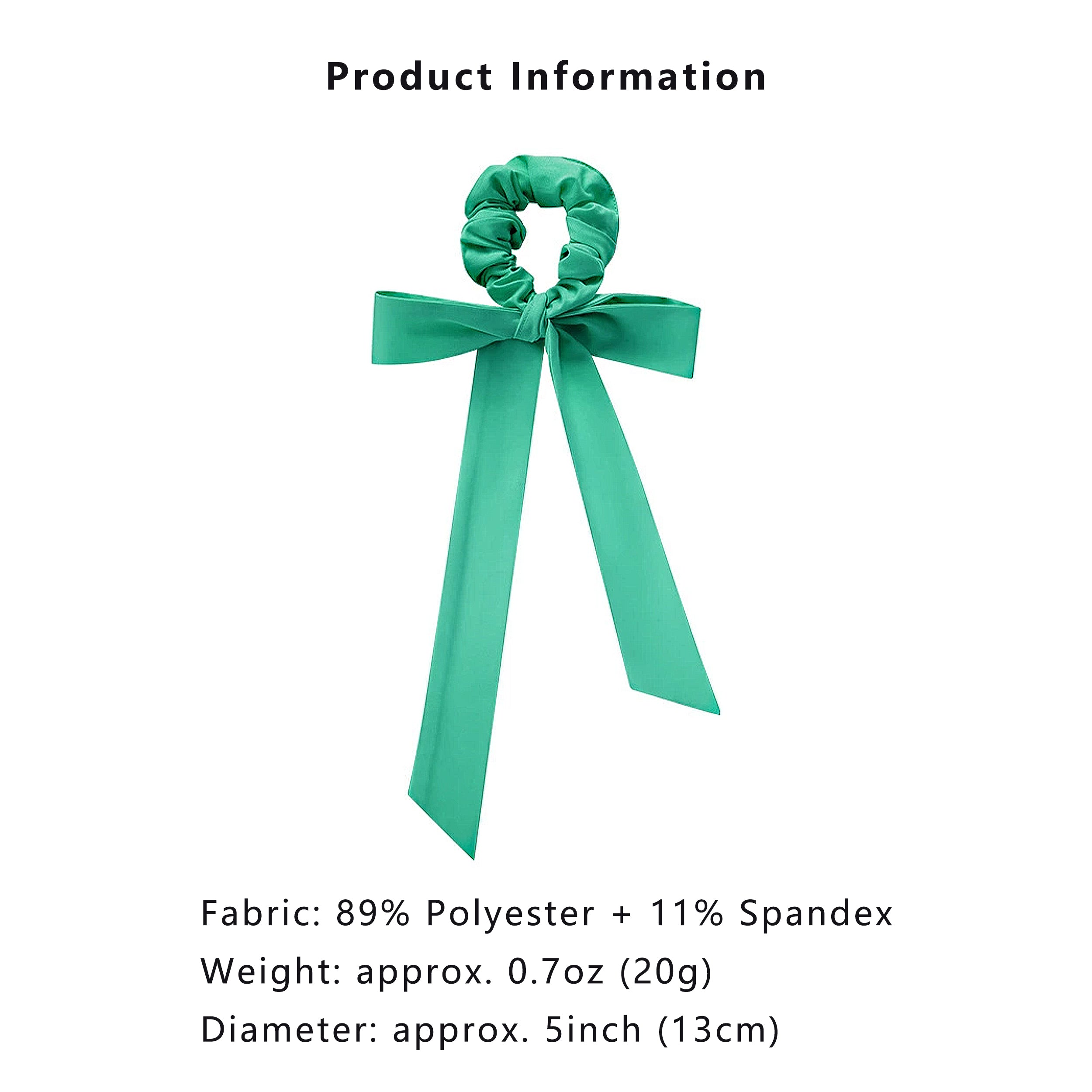 Anna-Kaci Elastic Hair Ties with Long Bows, Hair Scrunchies with Knotted Bow Ribbon for Women Girls