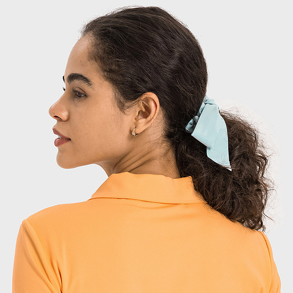 Anna-Kaci Elastic Hair Ties with Long Bows, Hair Scrunchies with Knotted Bow Ribbon for Women Girls