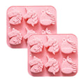 Anna-Kaci 2-Piece Unicorn Silicone Baking Mold Set Nonstick Flexible Chocolate Candy Dessert Mold