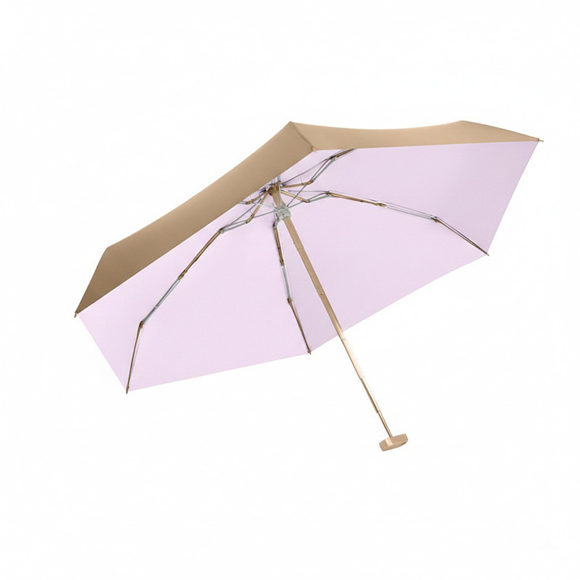 Anna-Kaci Two Tone Compact Folding Umbrella with Automatic Open and Wind Resistant Frame