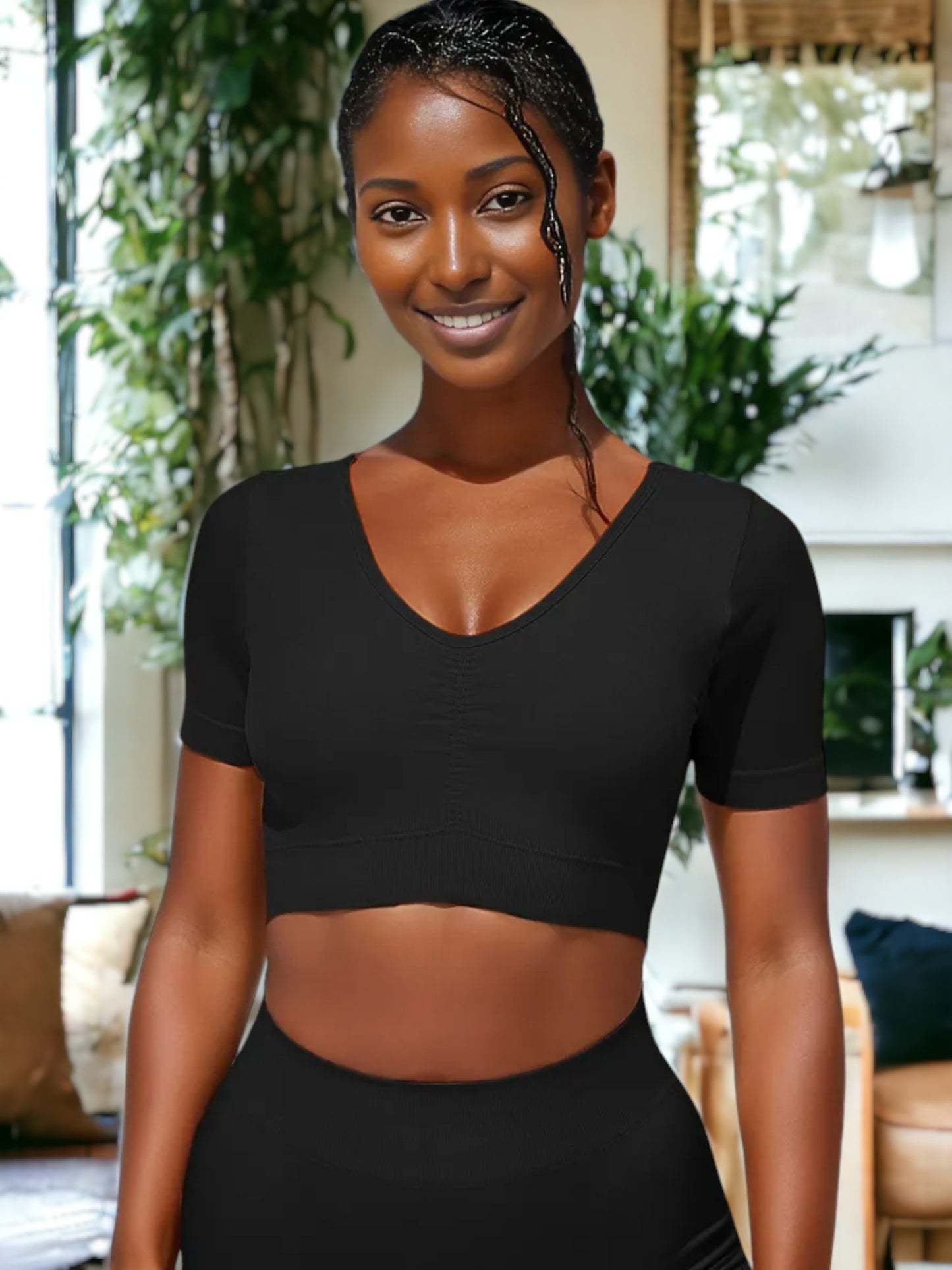 Ropa de yoga tejida sin costuras