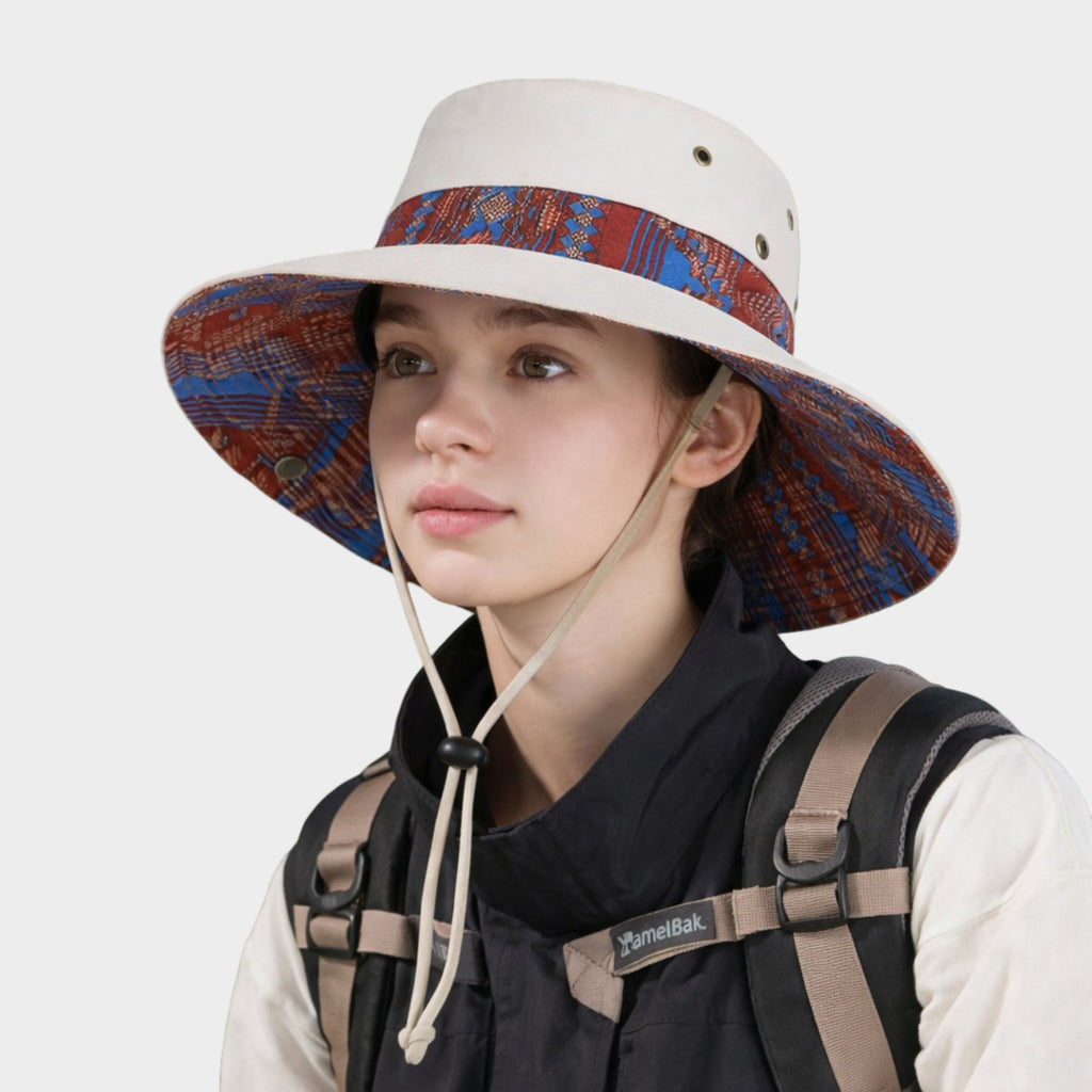 Anna-Kaci Women's Wide Brim Outdoor Sun Hat Adjustable Chin Strap Breathable Lightweight Hiking Fishing Hat