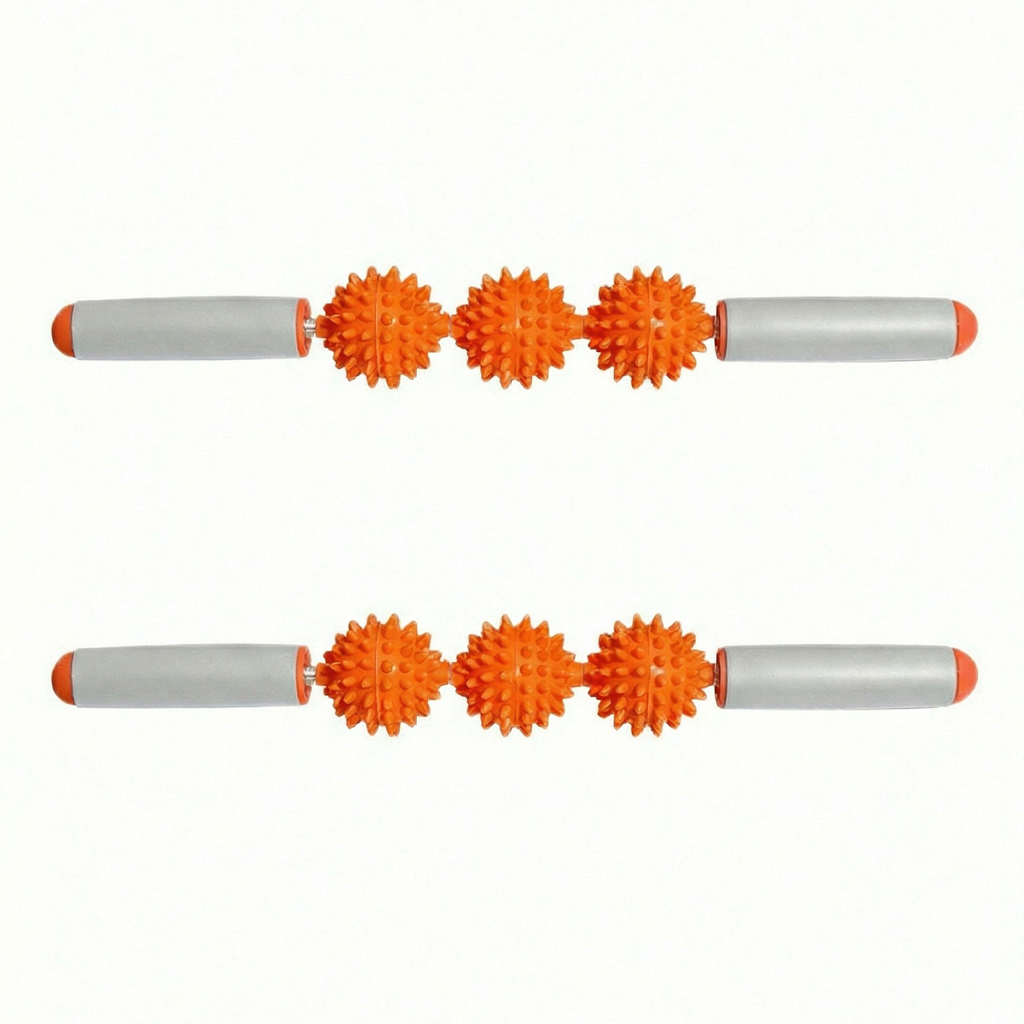 Anna-Kaci 2-PC Handheld Massage Roller with Textured Therapy Balls for Deep Tissue Relief