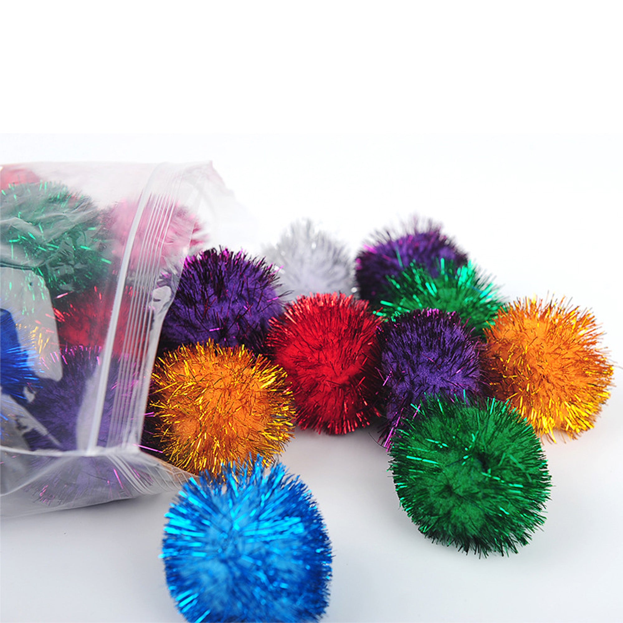 Anna-Kaci Crinkle Cat Toy Balls Interactive Foil Cat Toys Lightweight Cat Play Balls for Indoor Cats