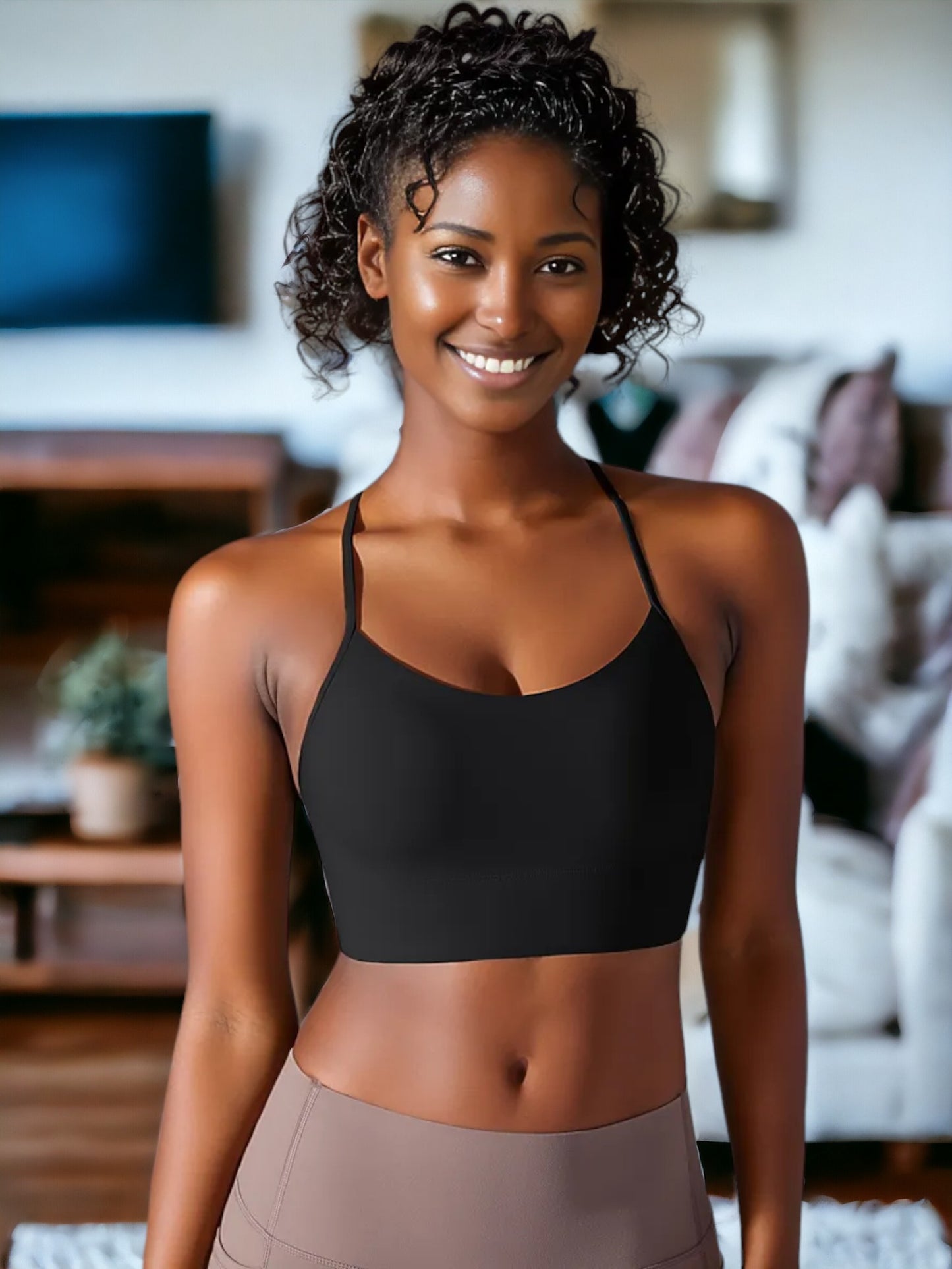 Sujetador deportivo para yoga con espalda en forma de I