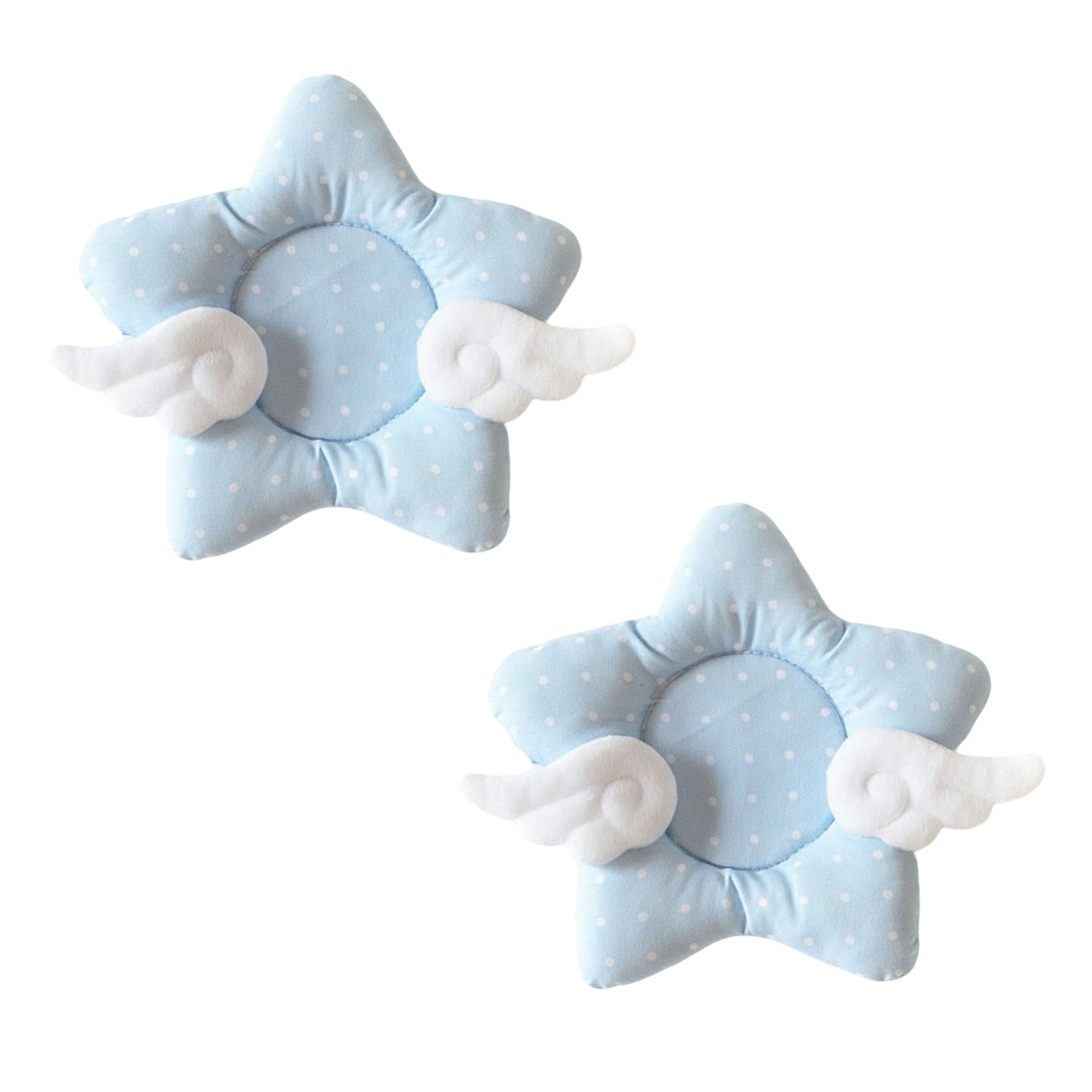 Anna-Kaci 2-PC Star Shaped Fabric Cup Coaster with Soft Padded Design and Decorative Wing Detail