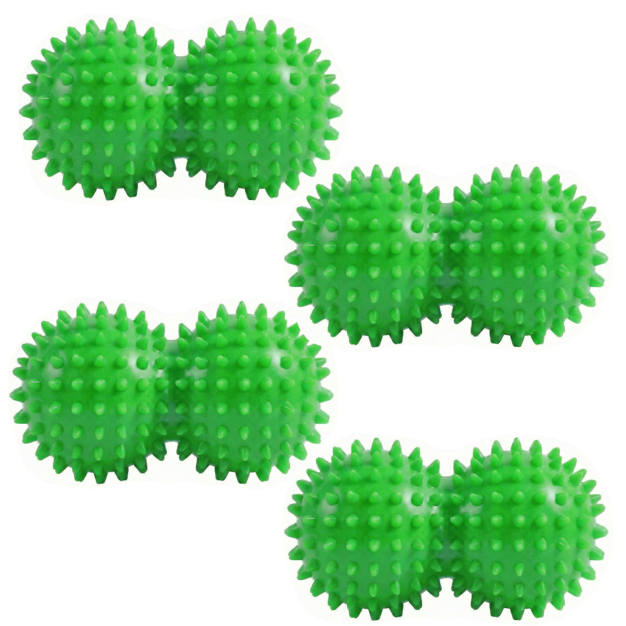Anna-Kaci 4-PC Textured Peanut Massage Ball for Deep Tissue Spine and Muscle Relief