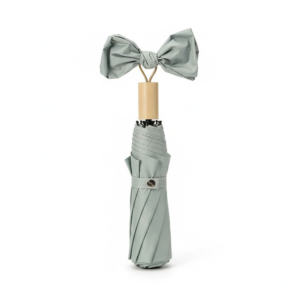 Anna-Kaci Neutral Compact Umbrella with UV Protective Black Interior