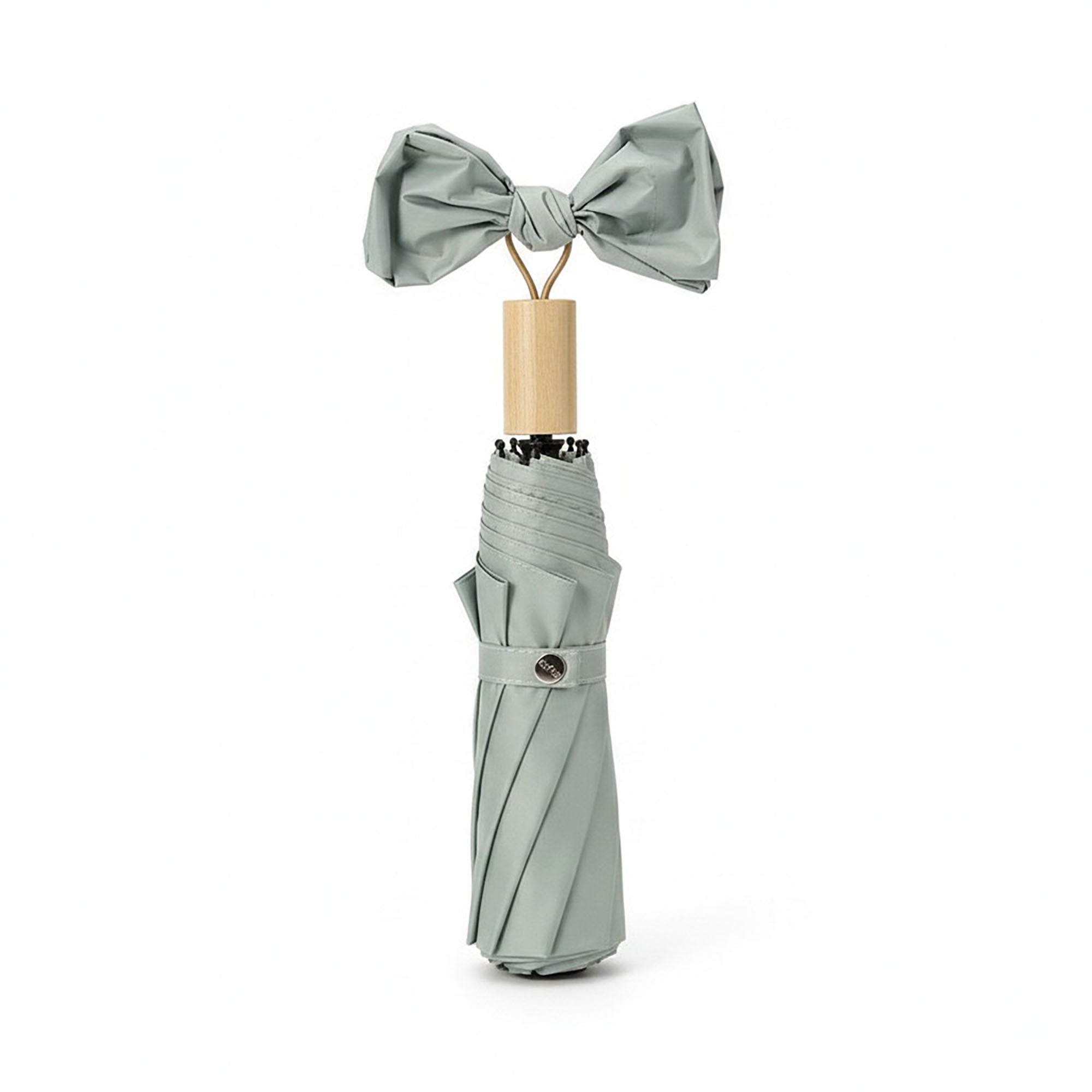 Anna-Kaci Neutral Compact Umbrella with UV Protective Black Interior