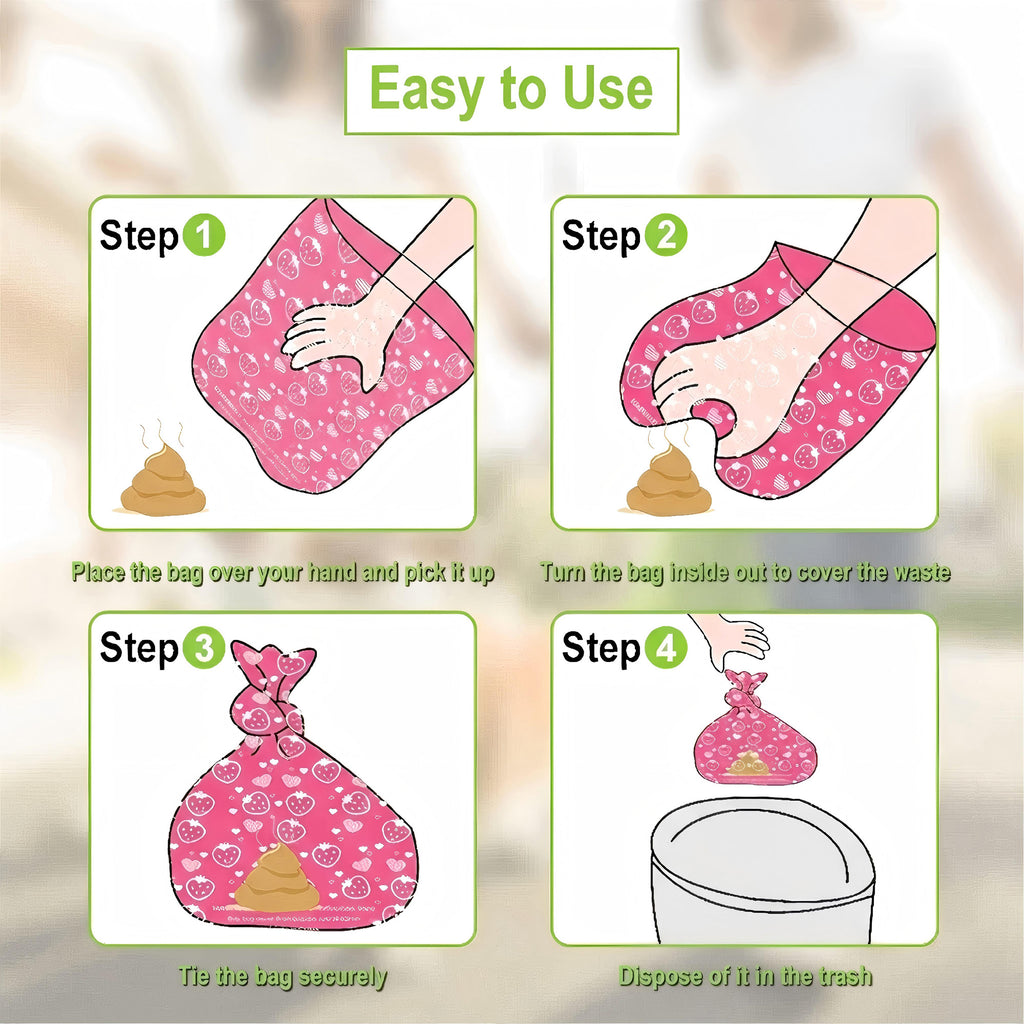 Anna-Kaci Biodegradable Dog Waste Bags 240 Bags in 16 Rolls with Dispenser Leakproof Pet Cleanup Bags