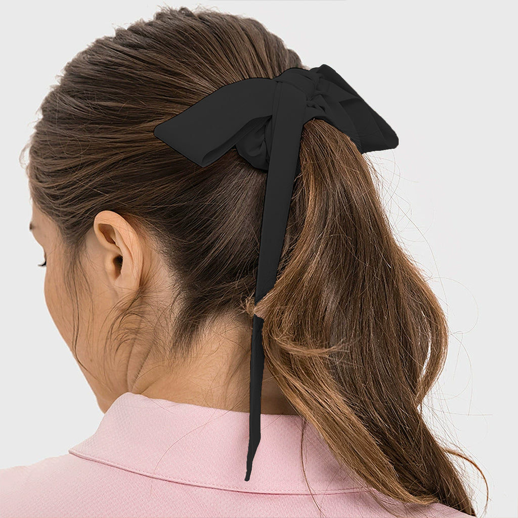 Anna-Kaci Elastic Hair Ties with Long Bows, Hair Scrunchies with Knotted Bow Ribbon for Women Girls