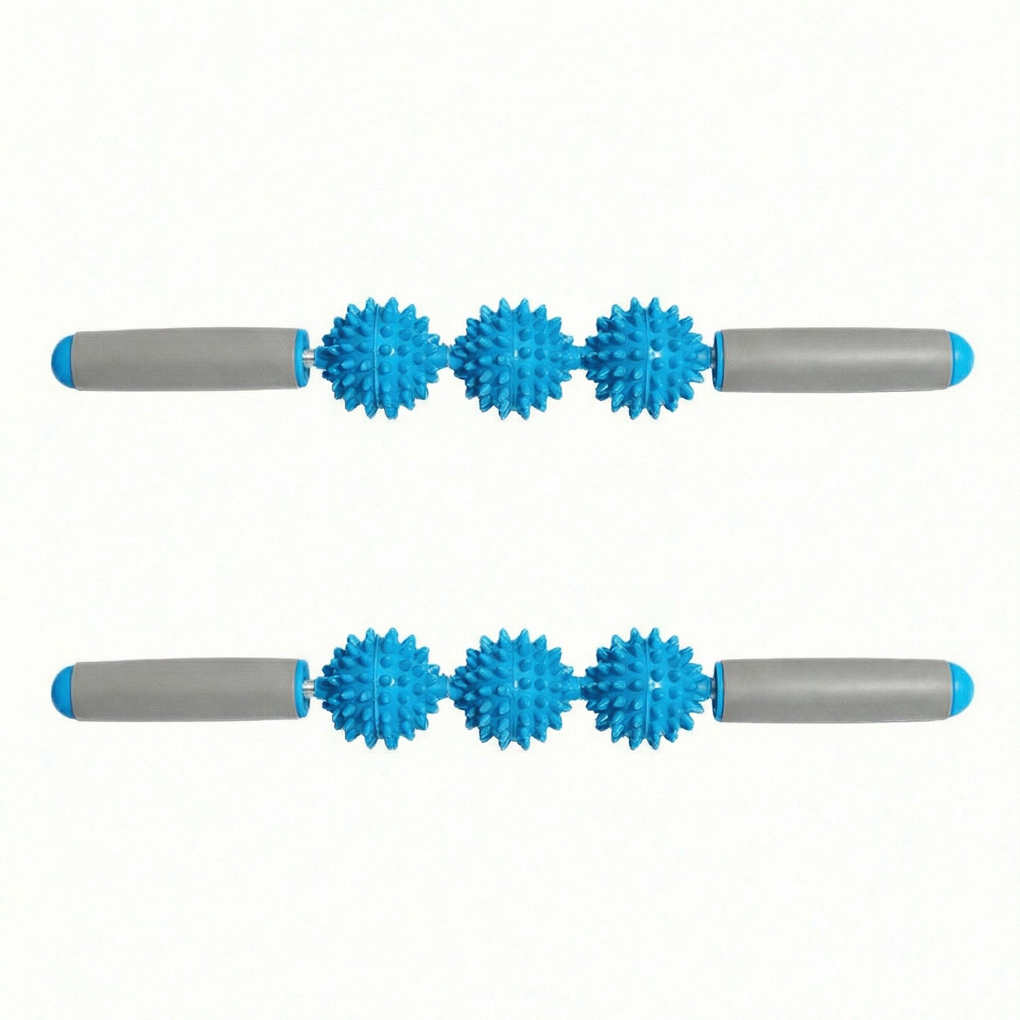 Anna-Kaci 2-PC Handheld Massage Roller with Textured Therapy Balls for Deep Tissue Relief