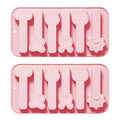 Anna-Kaci 2-Piece Animal Popsicle Silicone Baking Mold Set Nonstick Flexible Ice Pop Dessert Mold
