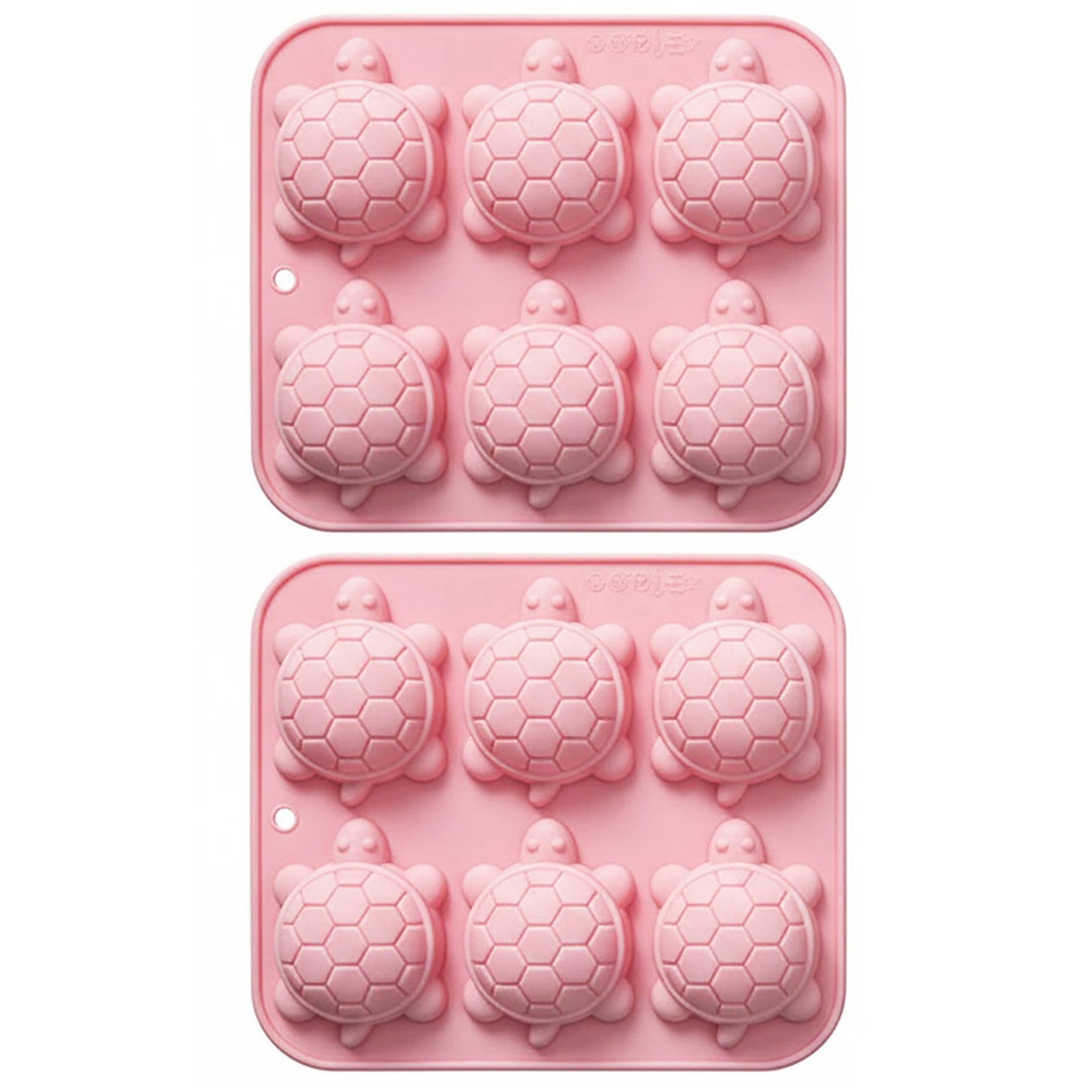 Anna-Kaci 2-Piece Turtle Silicone Baking Mold Set Nonstick Flexible Chocolate Candy Dessert Mold