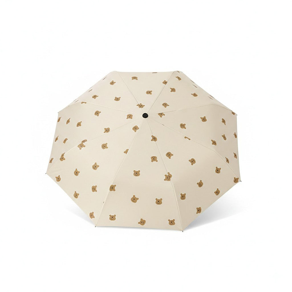 Anna-Kaci Teddy Bear Print Umbrella with Allover Mini Bear Pattern