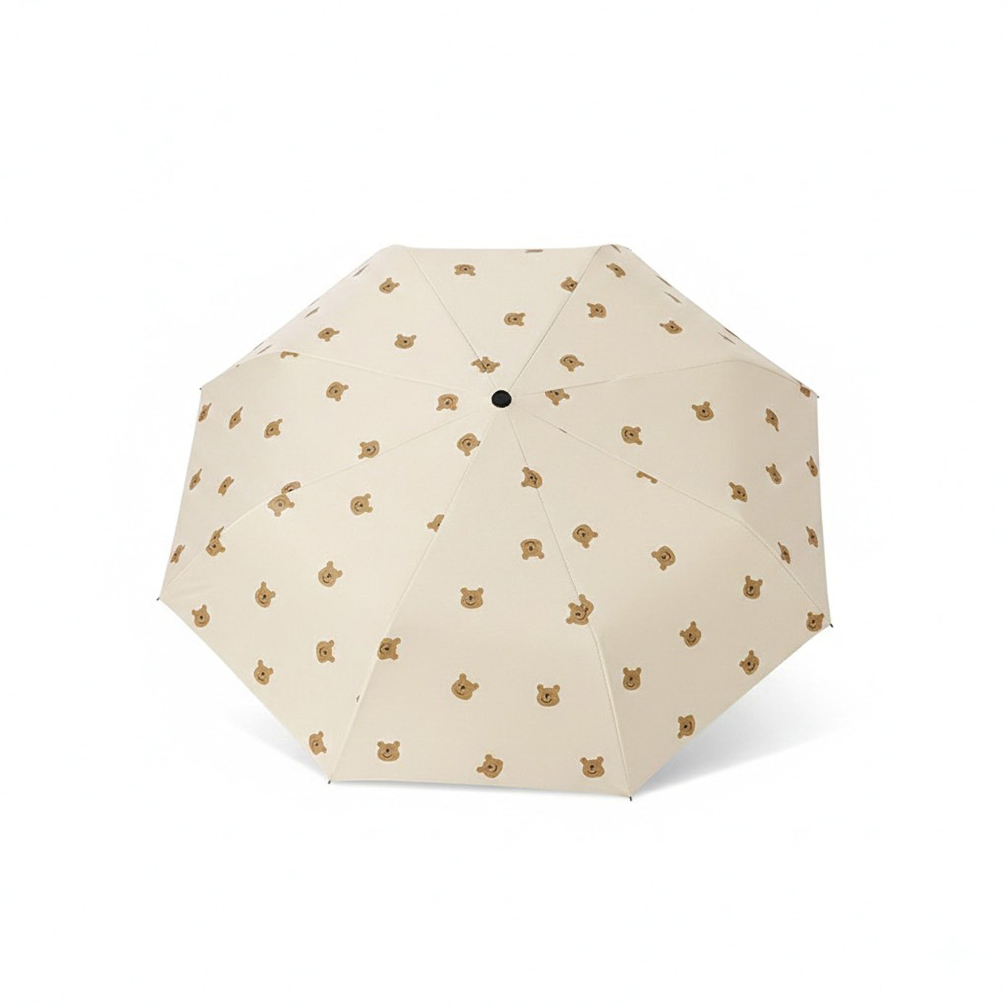 Anna-Kaci Teddy Bear Print Umbrella with Allover Mini Bear Pattern