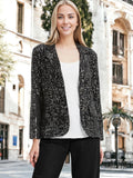 Chaqueta con botones y lentejuelas brillantes 