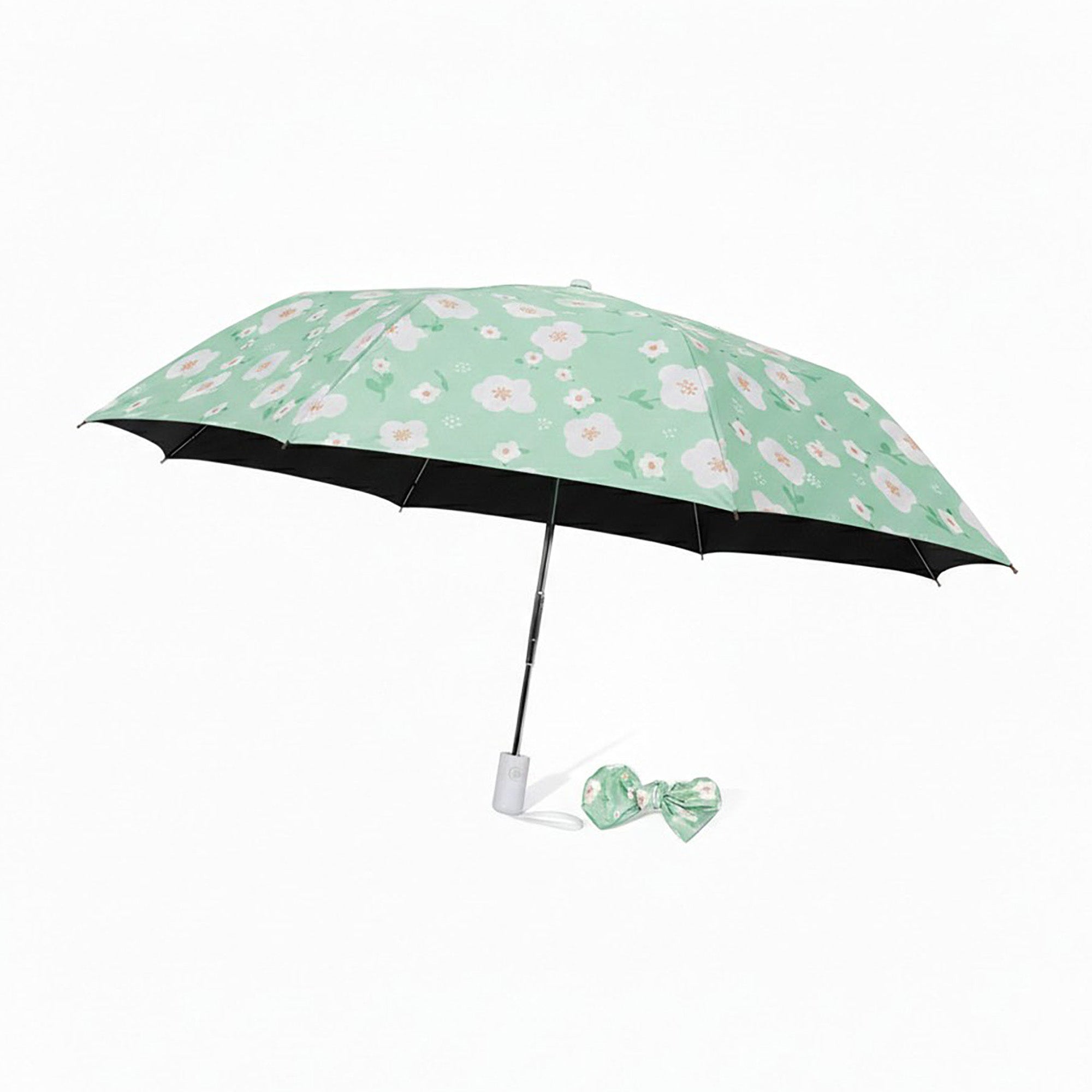 Anna-Kaci Floral Print Automatic Open Umbrella with Compact Foldable Design