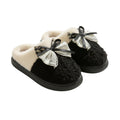 Anna-Kaci Lounge Women's Valentine Plush Closed Toe Mule House Slippers with Decorative Bow and Cushioned Sole