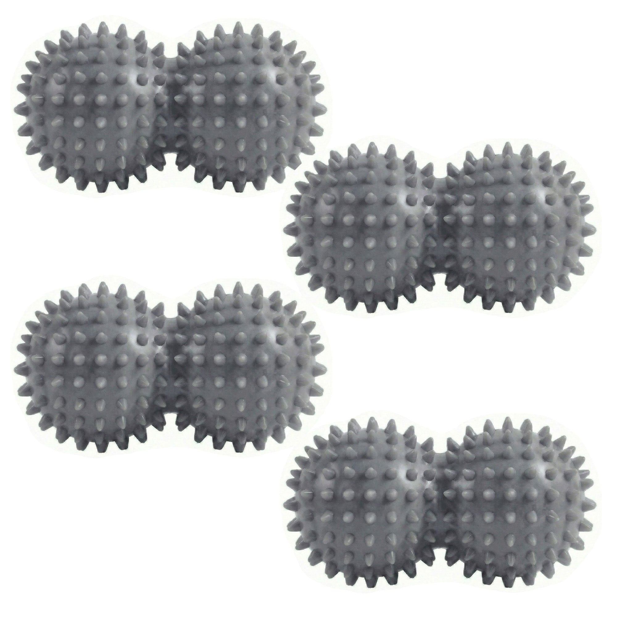 Anna-Kaci 4-PC Textured Peanut Massage Ball for Deep Tissue Spine and Muscle Relief