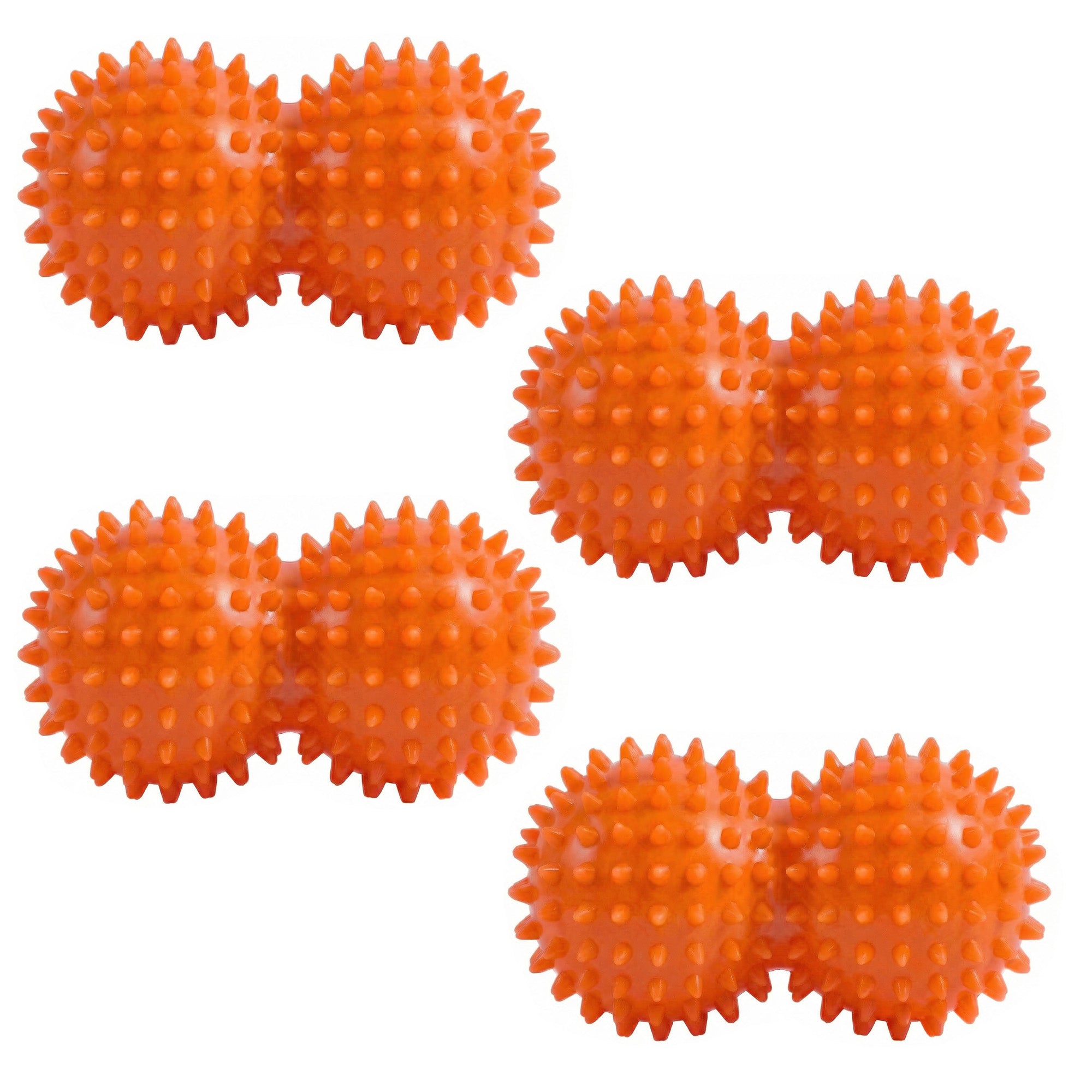 Anna-Kaci 4-PC Textured Peanut Massage Ball for Deep Tissue Spine and Muscle Relief