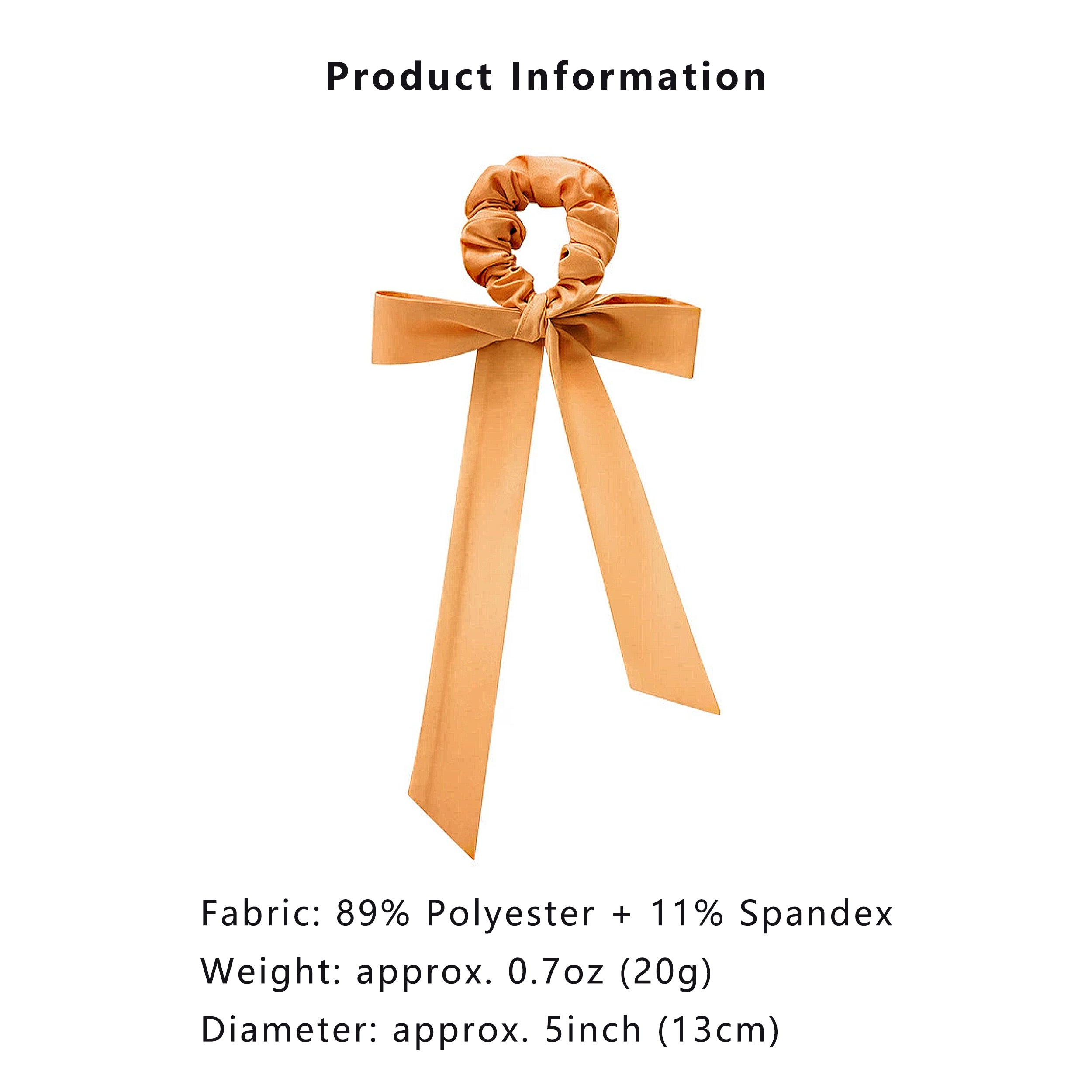 Anna-Kaci Elastic Hair Ties with Long Bows, Hair Scrunchies with Knotted Bow Ribbon for Women Girls