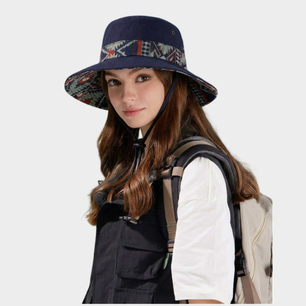 Anna-Kaci Women's Wide Brim Outdoor Sun Hat Adjustable Chin Strap Breathable Lightweight Hiking Fishing Hat