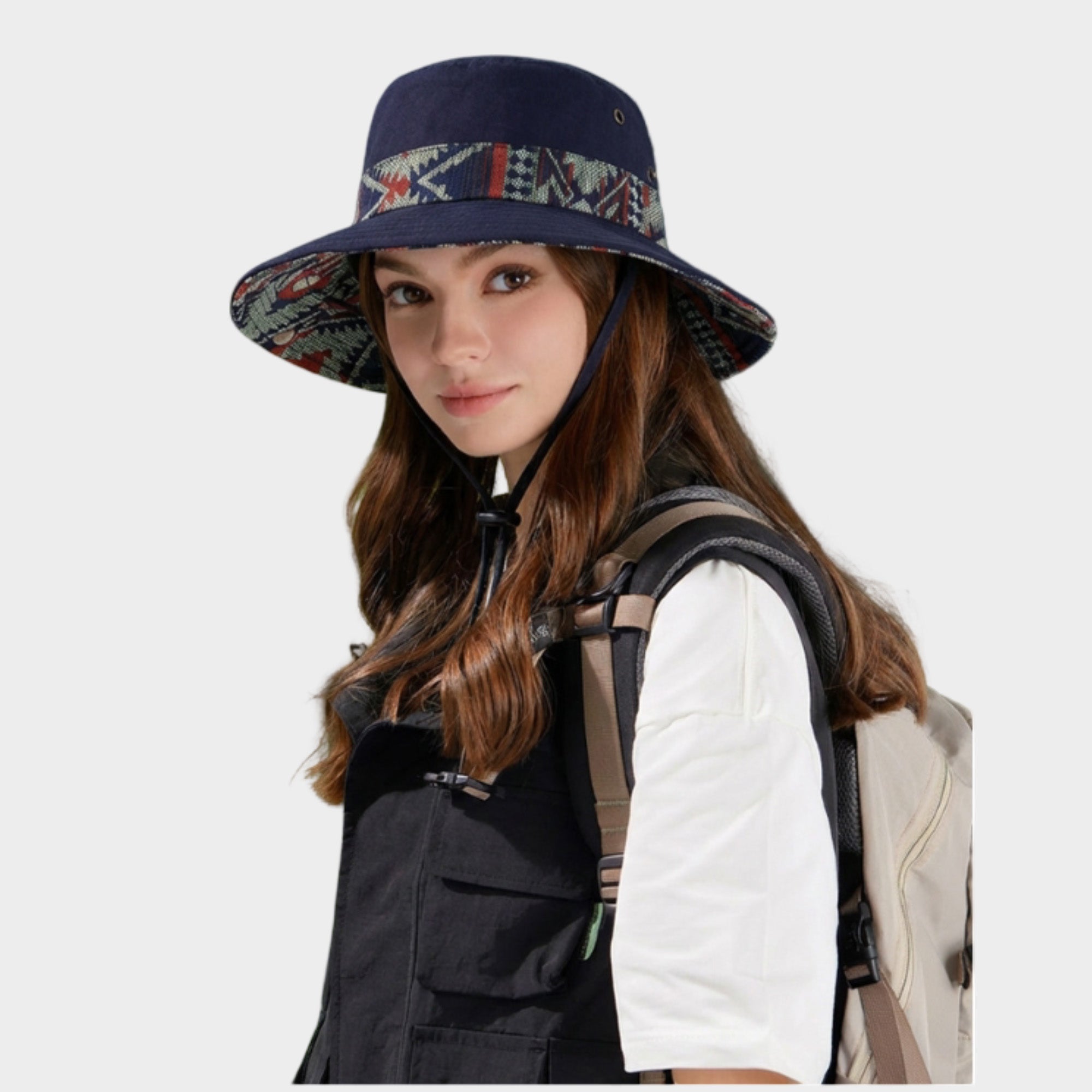 Anna-Kaci Women's Wide Brim Outdoor Sun Hat Adjustable Chin Strap Breathable Lightweight Hiking Fishing Hat