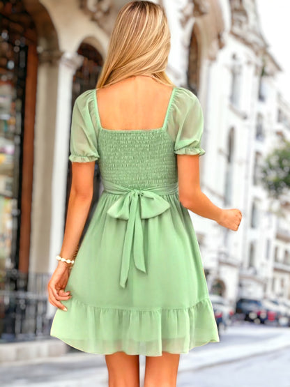 Multi-Way Puff Sleeve Dress