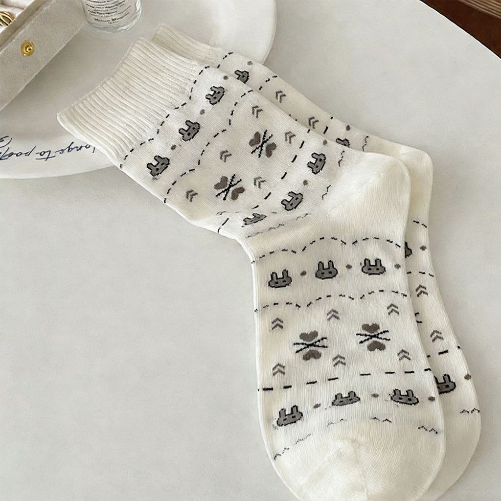 Anna-Kaci Womens Cotton Blend Crew Socks 3 Pair Pack Soft Everyday Casual Comfort
