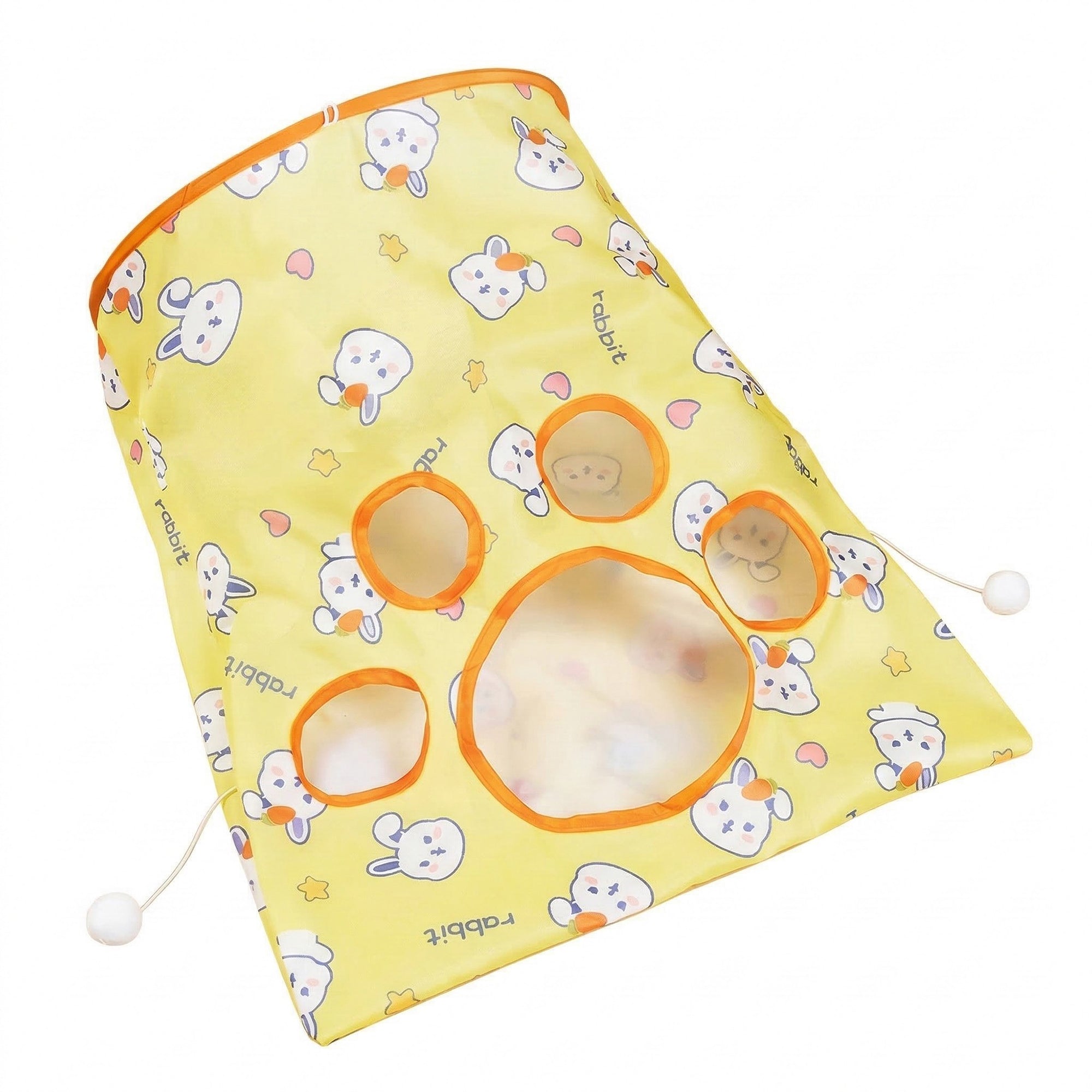 Anna-Kaci Interactive Cat Crinkle Bag Toy with Peek Holes Indoor Cat Hide and Seek Tunnel Toy