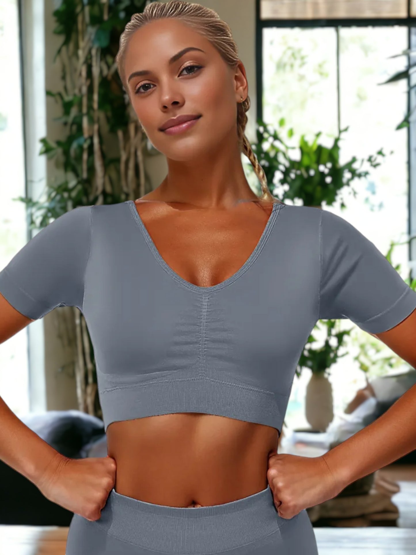 Ropa de yoga tejida sin costuras