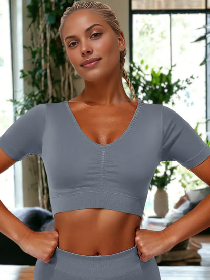 Ropa de yoga tejida sin costuras