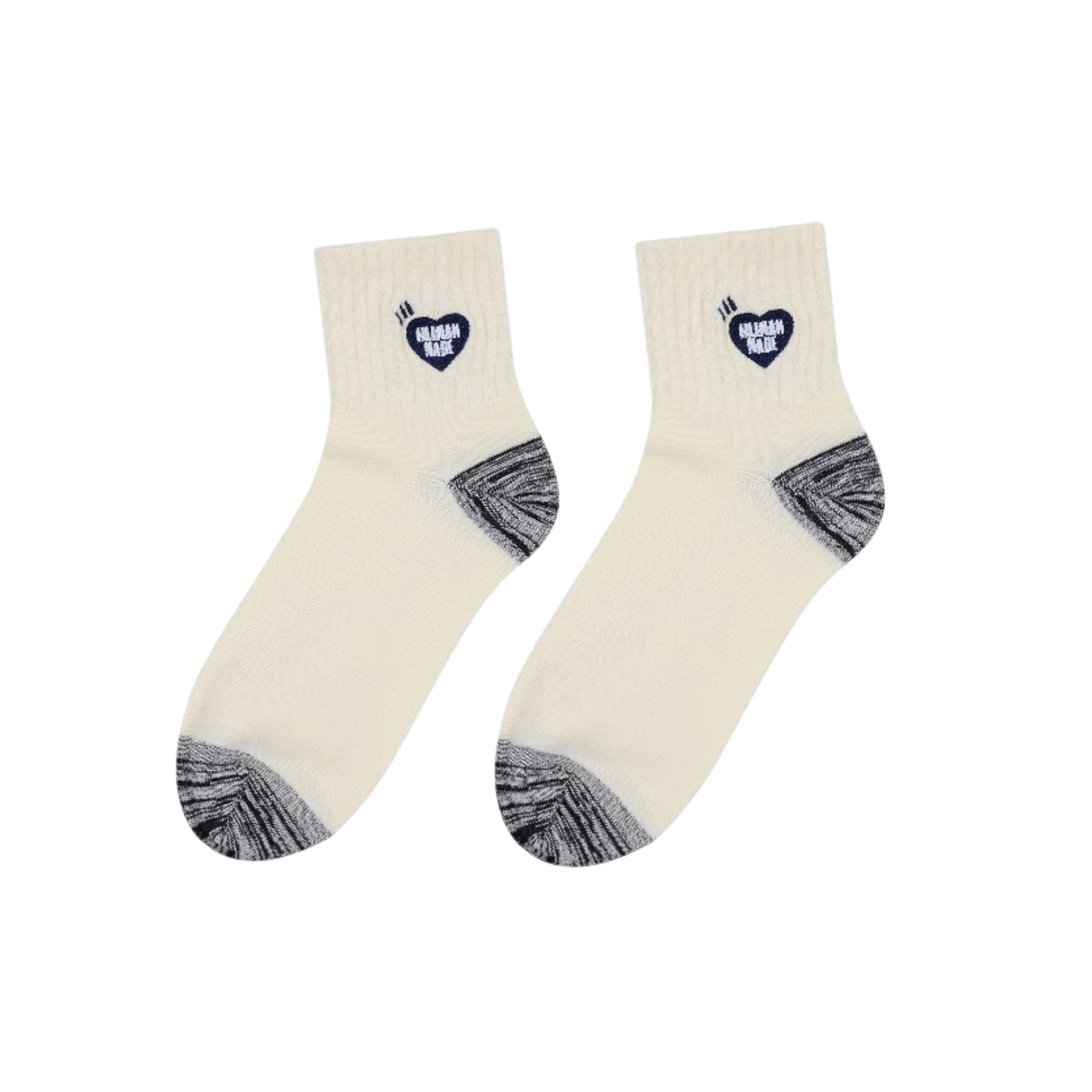 Anna-Kaci 2-Pack Cotton Valentine Heart Embroidered Socks Casual Colorful Socks