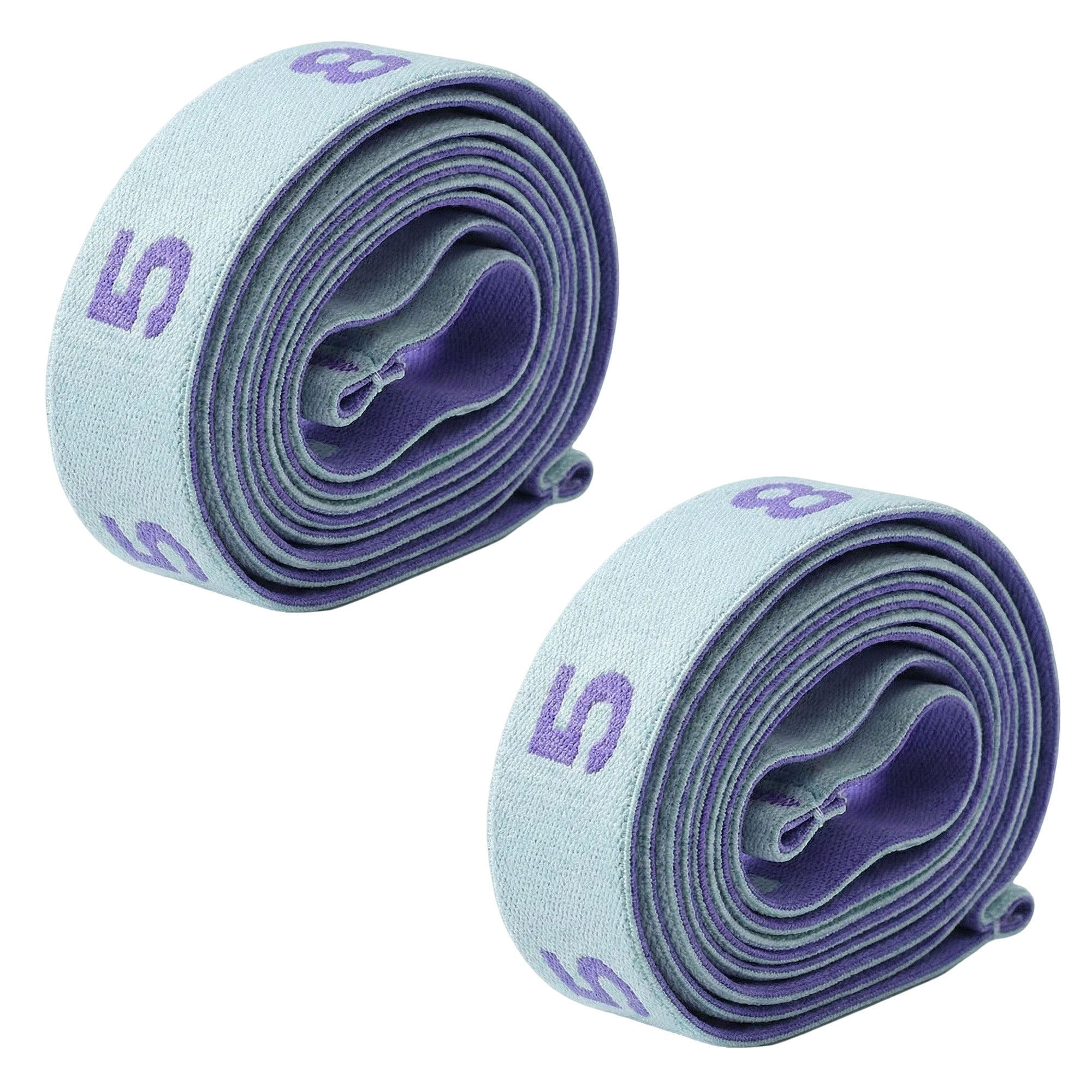 Anna-Kaci 2-PC Fabric Resistance Bands Set 8 Levels Booty Exercise Loop Bands