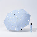Anna-Kaci Cloud and Star Print Compact Folding Umbrella with Matching Sleeve and Automatic Open