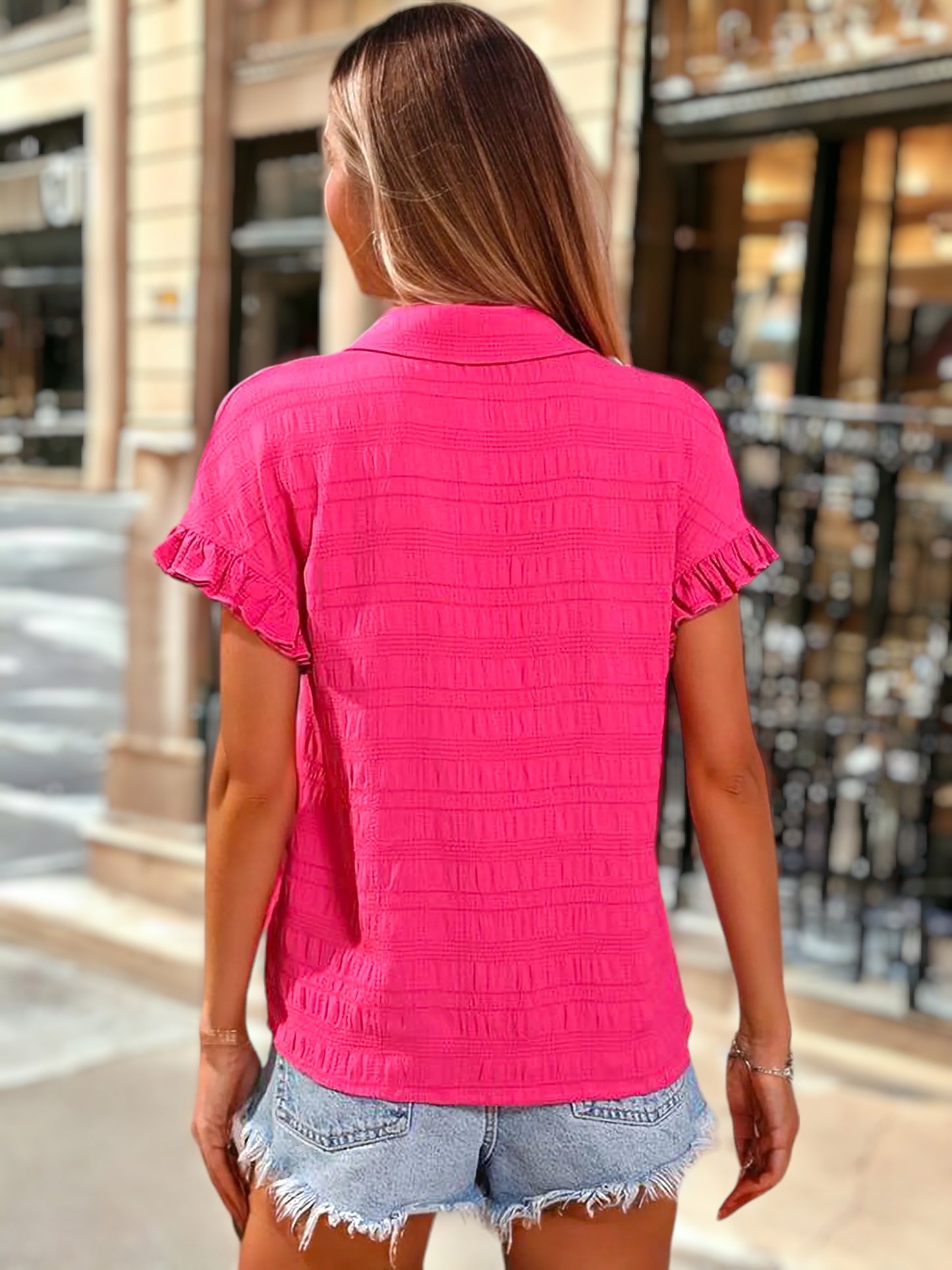 Textured Striped Pattern Shirt