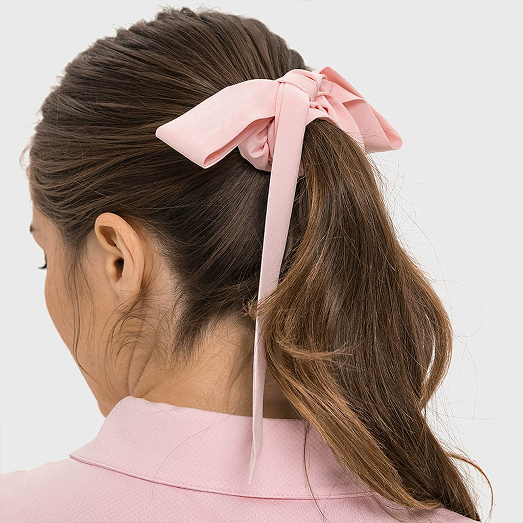 Anna-Kaci Elastic Hair Ties with Long Bows, Hair Scrunchies with Knotted Bow Ribbon for Women Girls