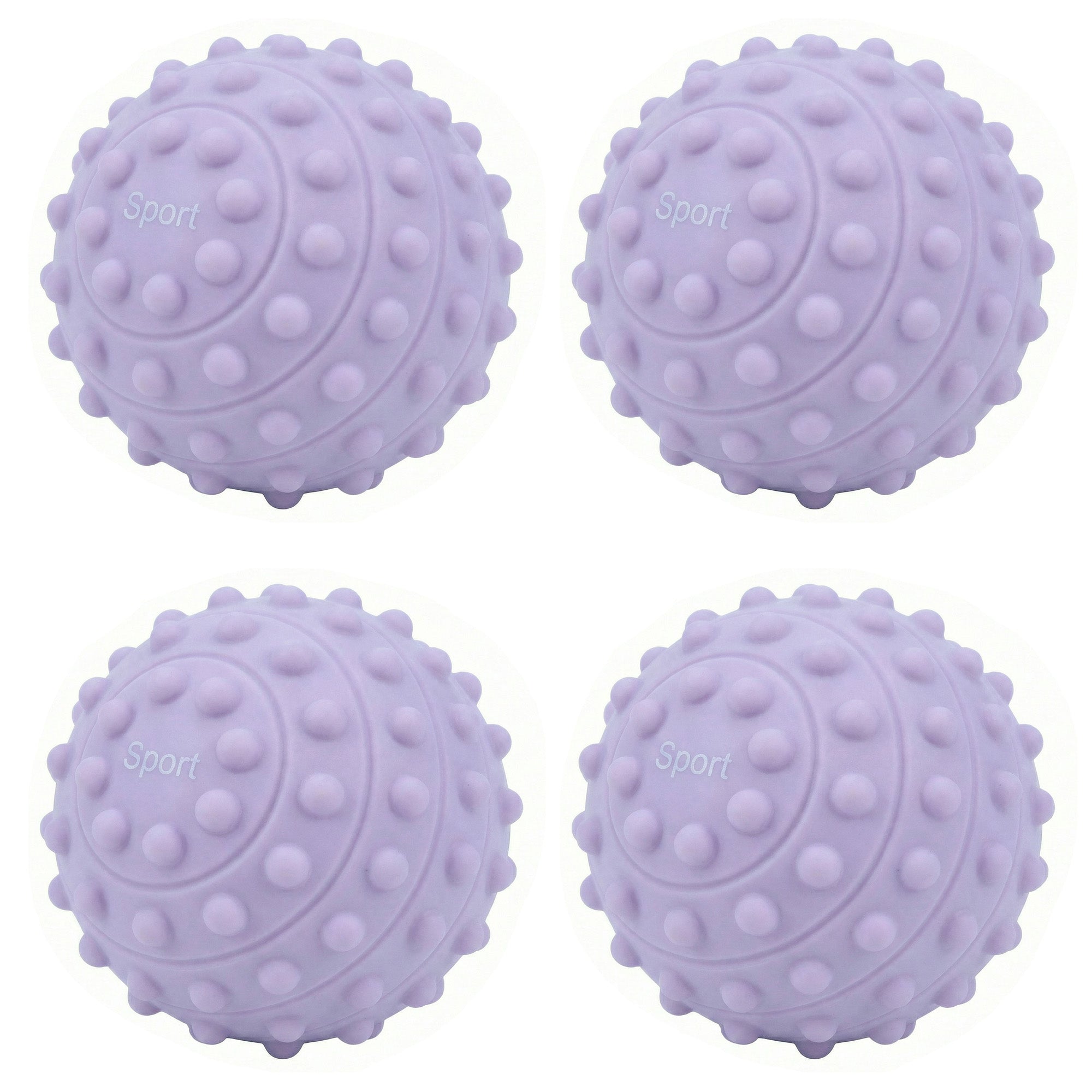Anna-Kaci 4-PC Textured Massage Ball for Muscle Recovery and Deep Tissue Relief