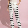 Anna-Kaci Women's Striped Drawstring Lounge Pants with Elastic Waistband and Relaxed Wide Leg Fit