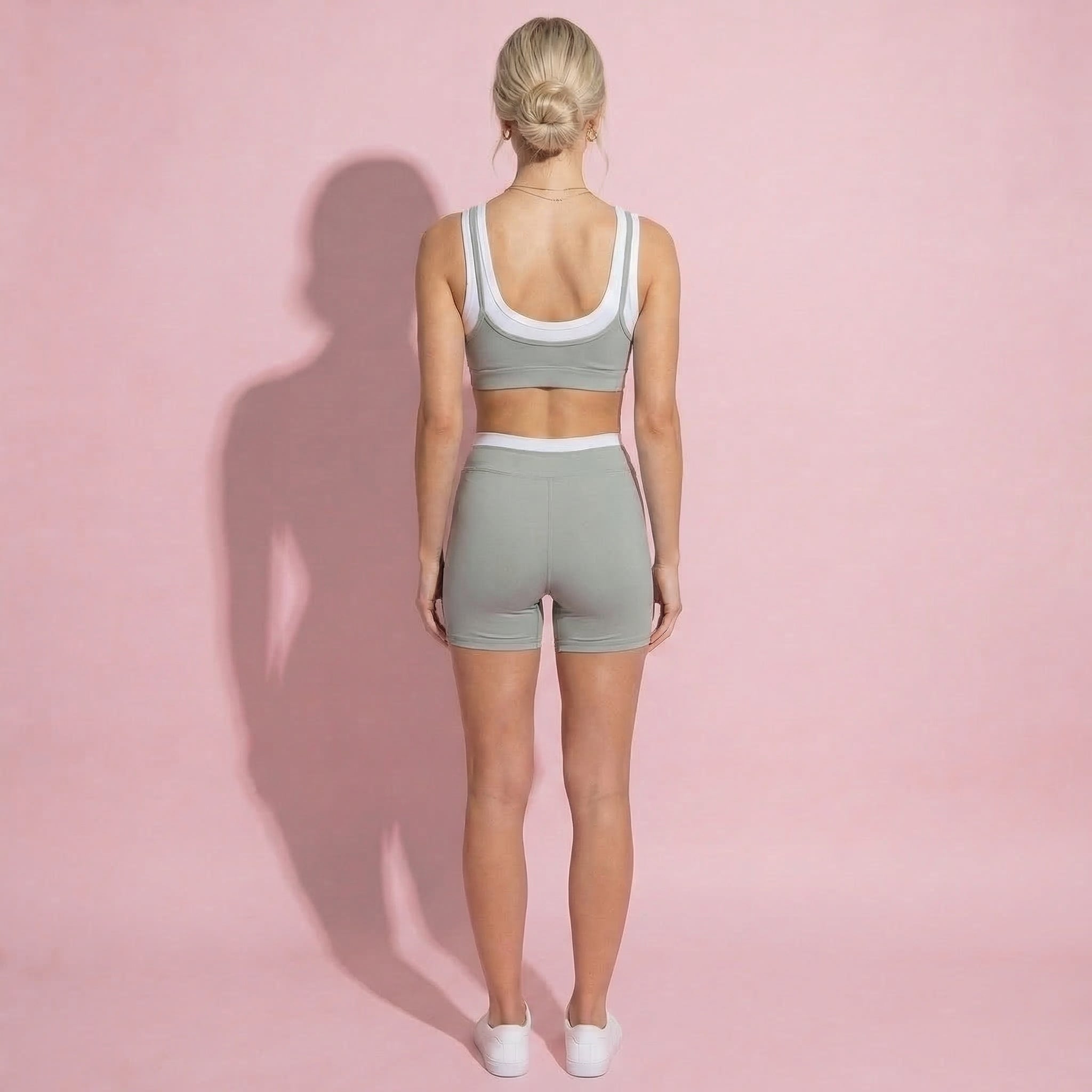 Anna-Kaci Active Women's Double Layer Scoop Neck Sports Bra with Smooth Stretch Fabric, Soft Supportive Fit and Wide Straps for Everyday Movement