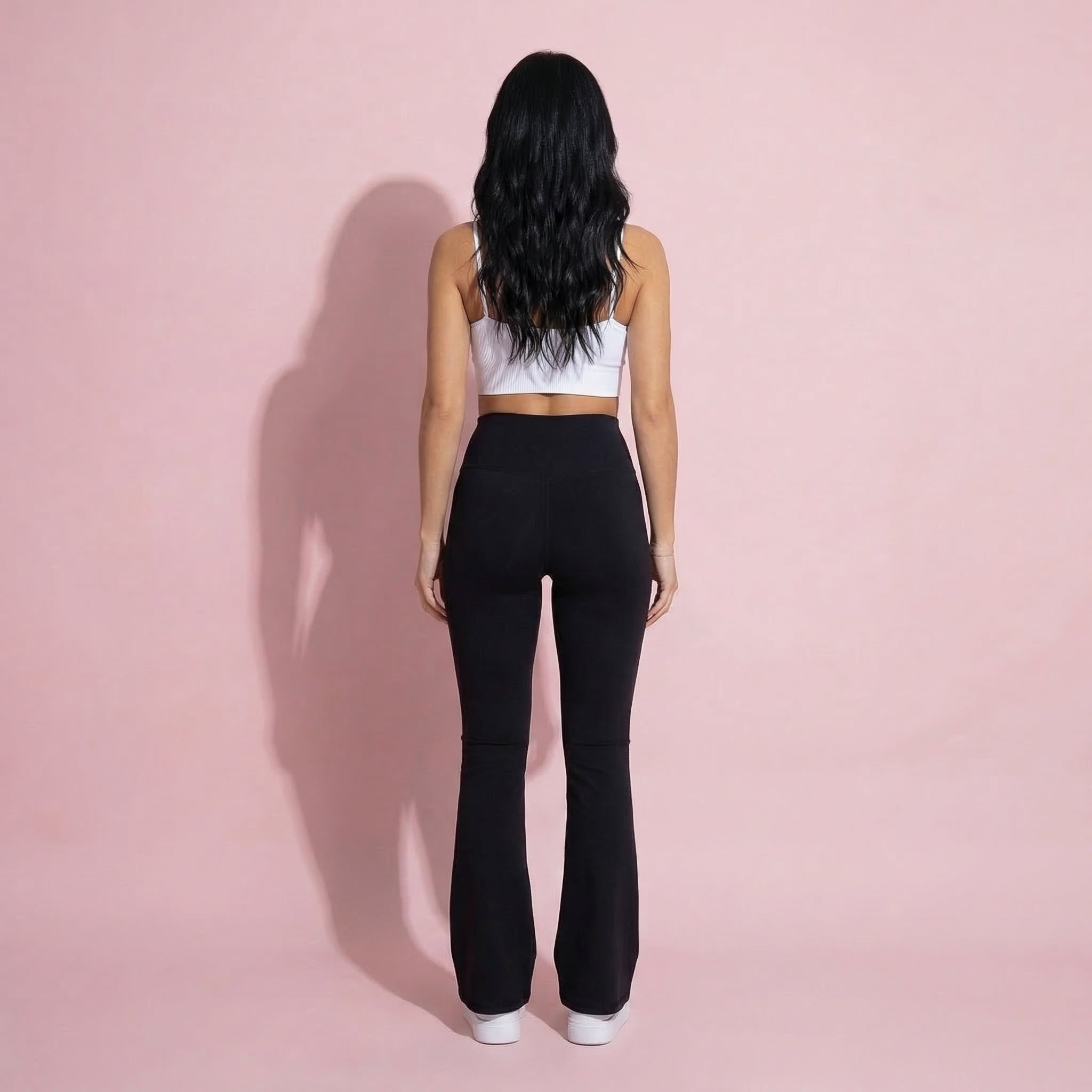 Anna-Kaci Active Women's High Waist Flare Leg Athletic Pants with Smooth Stretch Fabric and Contoured Supportive Fit for Comfortable Daily Movement