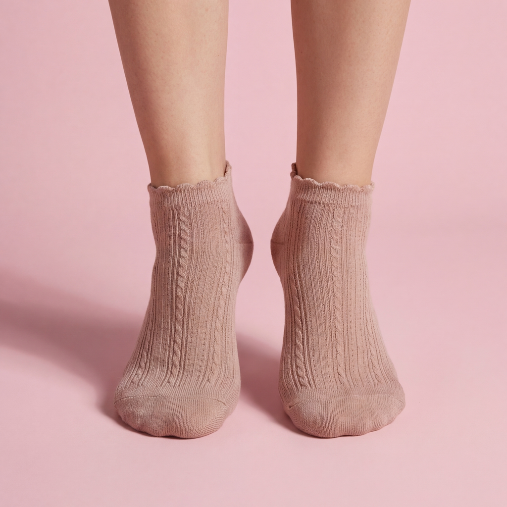Anna-Kaci 5 Pairs Women's Ruffle Cuff Lace Knit Ankle Socks Breathable Soft Stretch Fabric with Multiple Color Options